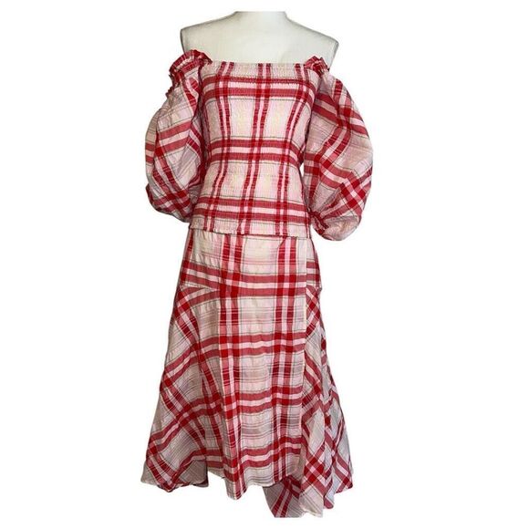 NEW! GANNI Searsucker Skirt Set sz38 US 6/8 - Picture 1 of 13